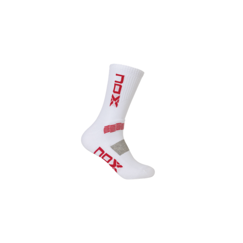 MID LENGTH WHITE WITH RED LOGO MEN'S TECHNICAL SOCKS. 39-45 Pack of 6 pairs