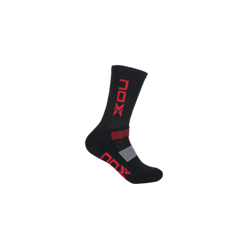 MID LENGTH BLACK WITH RED LOGO MEN'S TECHNICAL SOCKS. 39-45 Pack of 6 pairs